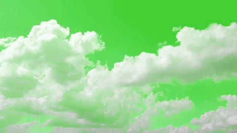 Clouds traveling across sky in time lapse on green screen background Stock Footage 314615245