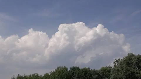 Clouds trees sky day sunlight nimbus weather beautiful Stock Footage 329768750