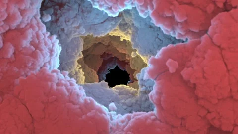 Clouds tunnel1 loop Stock Footage 343869450