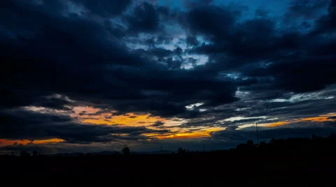 Clouds at twilight Stock Footage 51230122