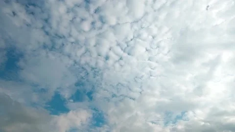 Clouds. Two layers of clouds in blue sky. Time lapse video of natural phenomenon Stock Footage 205222372