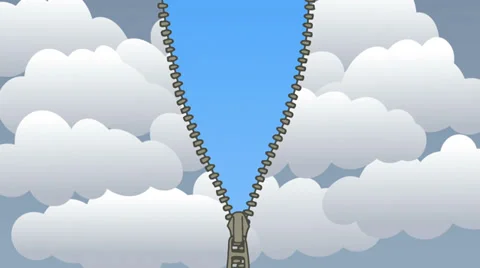 Clouds, unzip and blue sky Stock Footage 37150791