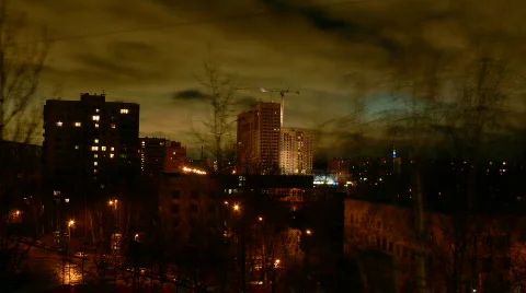 Clouds Urban time lapse HD Stock Footage 341896