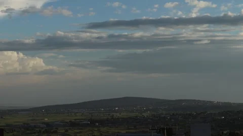 Clouds of various shades fixing your gaze at dusk Stock Footage 314332948