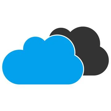 Clouds Vector Icon Flat Illustration Stock Illustration
