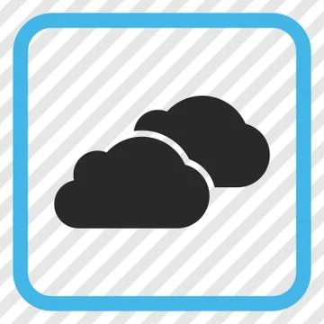 Clouds Vector Icon In a Frame Stockillustratie