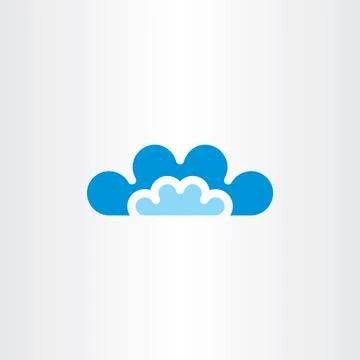 Clouds vector icon symbol sign Stock Illustration