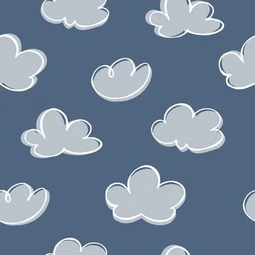 Clouds. Vector pattern Stockillustratie