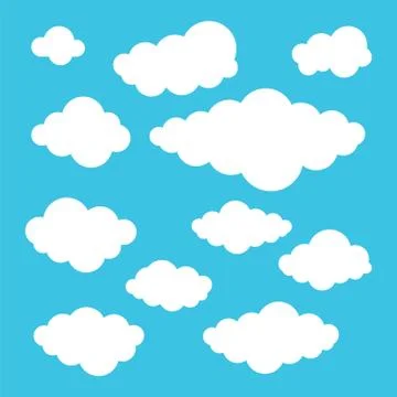 Clouds vector set Stock Illustration