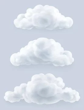 Clouds, vector set Stock Illustration