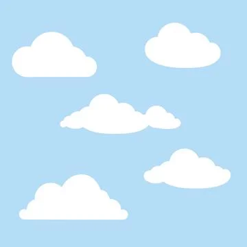 Clouds vector set. render objects Illustrazione stock