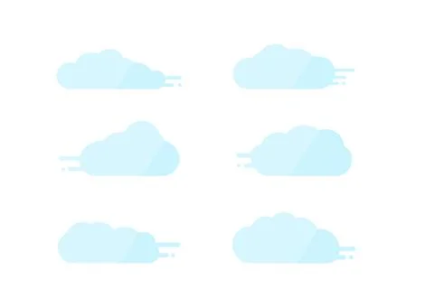 Clouds vector with speed sign isolated on white background ep168 Illustrazione stock