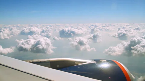 Clouds, view from the airplane Stock Footage 38689574