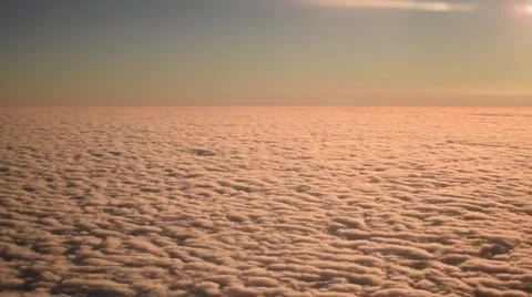 Clouds, View from Airplane Stock Footage