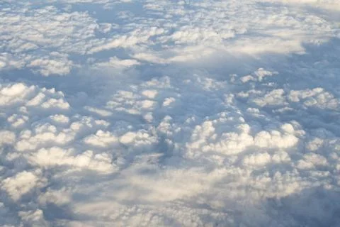 Clouds, view from airplane Stock Photos