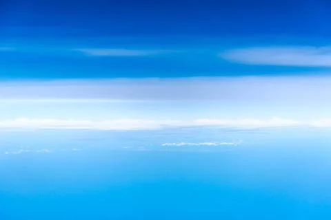 Clouds, a view from airplane window Stock Photos