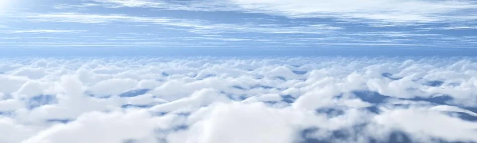 Clouds, a view from airplane window Stock Photos