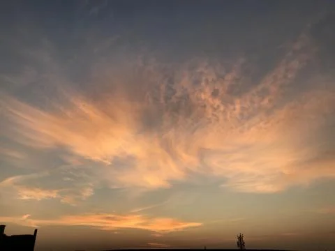 The clouds view in the morning like a fire Stock Photos