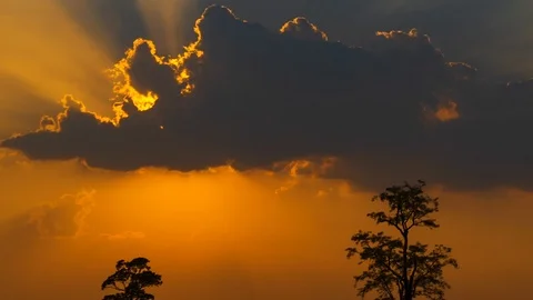Clouds view move on evening sene. Stock Footage 108073898