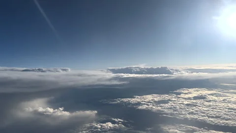 Clouds view from the plain. Stock Footage 276712367