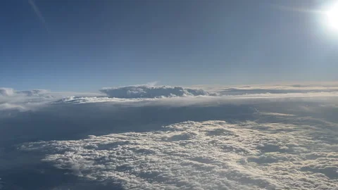 Clouds view from the plain. Stock Footage 276712419
