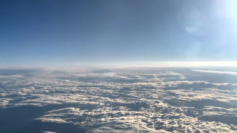 Clouds view from the plain. Stock Footage 276712430