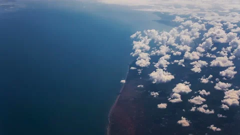 Clouds. View from the plane. Black Sea Stock Footage 133783972