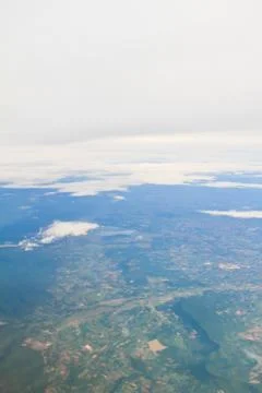 Clouds. view from the window of an airplane flying in the clouds Stock Photos