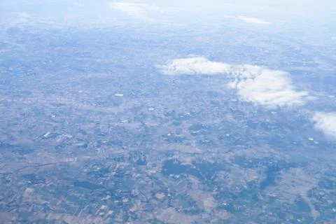 Clouds. view from the window of an airplane flying in the clouds Stock Photos