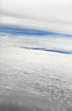 Clouds. view from the window of an airplane flying in the clouds Stock Photos