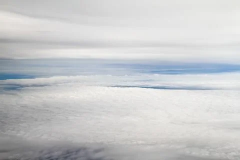 Clouds. view from the window of an airplane flying in the clouds Stock Photos