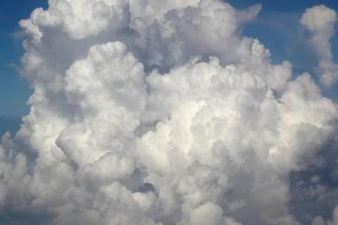 Clouds view from the window of an airplane Stock Photos