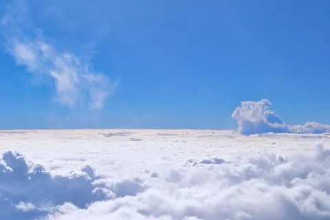 Clouds viewed from above an airplane Stock Photos