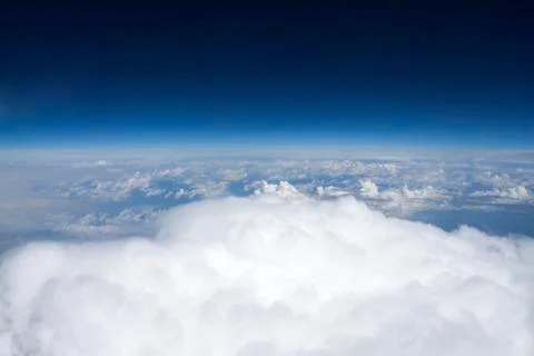Clouds viewed from airplane Stock Photos