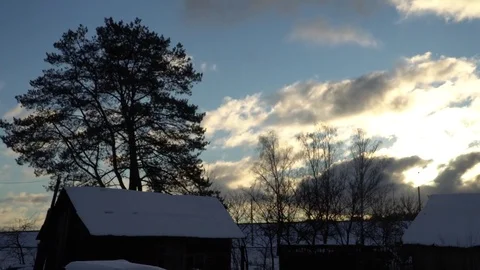 Clouds village 6 Stock Footage 83521495