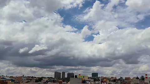 Clouds Walking in the Blue Sky Stock Footage 304773906