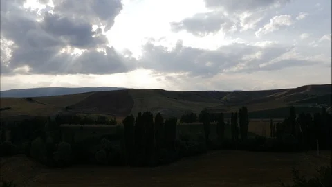 Clouds walley timlapse 4 K Stock Footage 126085394