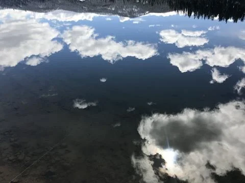 Clouds in the water Foto stock