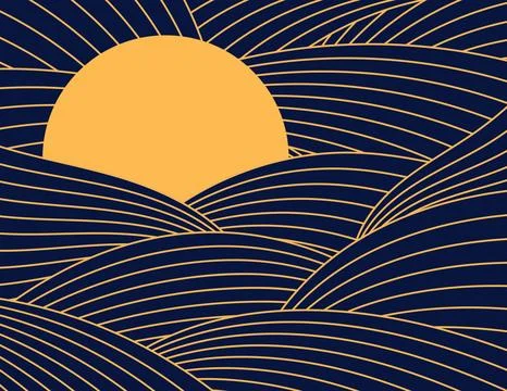 Clouds, waves, curved lines abstract background Stock Illustration