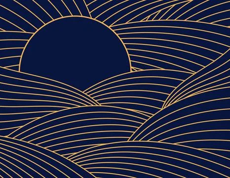 Clouds, waves, curved lines abstract background Stock Illustration