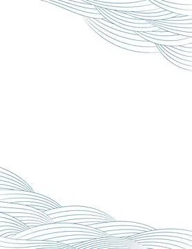 Clouds, waves, curved lines abstract background Stock Illustration
