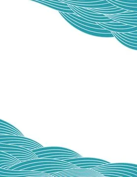 Clouds, waves, curved lines abstract background Stock Illustration