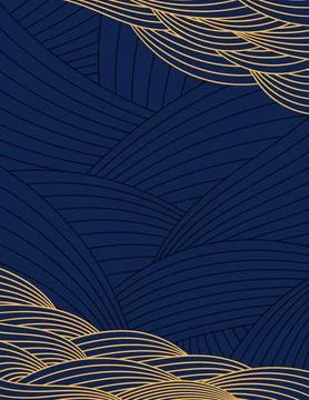 Clouds, waves, curved lines abstract background Stock Illustration