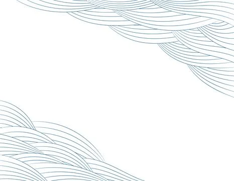 Clouds, waves, curved lines abstract background Stock Illustration