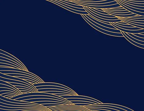 Clouds, waves, curved lines abstract background Stock Illustration