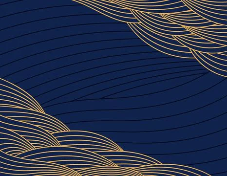 Clouds, waves, curved lines abstract background Stock Illustration