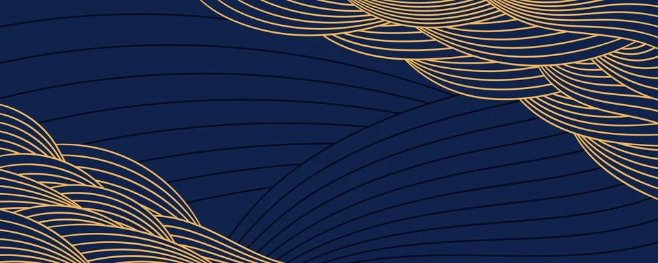 Clouds, waves, curved lines abstract background Stock Illustration