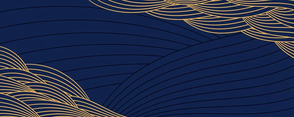 Clouds, waves, curved lines abstract background Stock Illustration