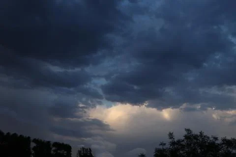 Clouds weather in the evening Stock Photos