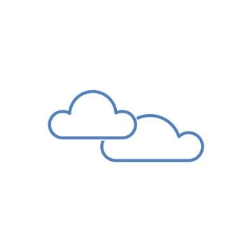 Clouds weather icon isolated on white background. Vector Illustration Stock Illustration